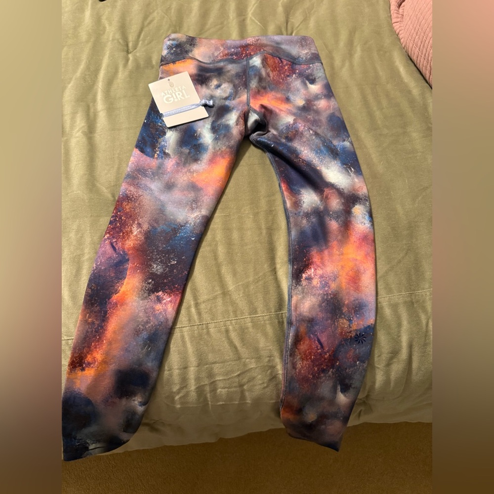 Athleta Kids Cosmic Print Leggings - Blue and Orange